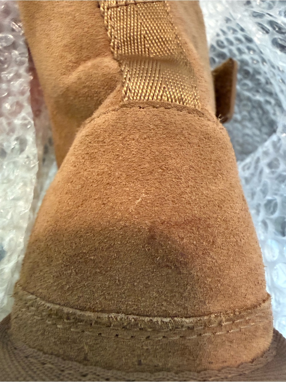 UGG Neumel Platform Double Strap Booties Chestnut Suede Size 9 - Picture 10 of 11